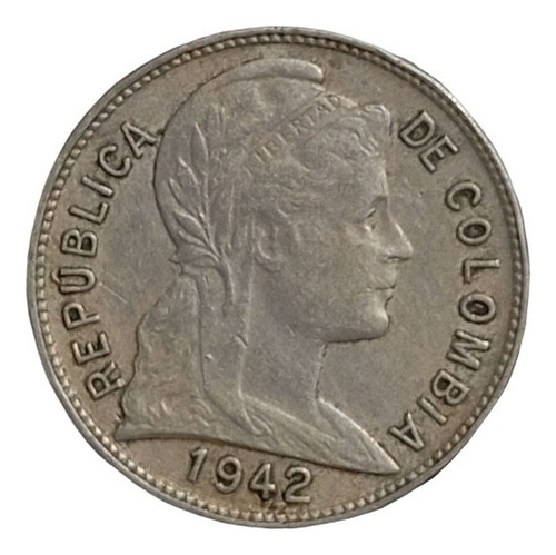  Moneda Colombia 1942 2 Centavos 