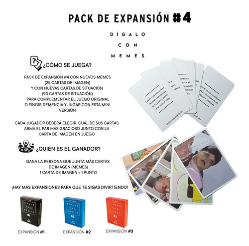 Imagen 9 de 11 de Kit Juegos De Mesa Digalo Con Memes 4 Expansiones Casa Fight