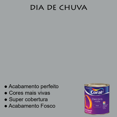 Tinta Linha Decora Coral Cor Dia De Chuva Lata De 800ml