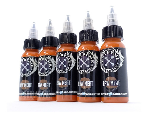 Imagen 5 de 7 de Tinta Tattoo Extreme Raw Meat X 1oz Tatuajes Tatuar