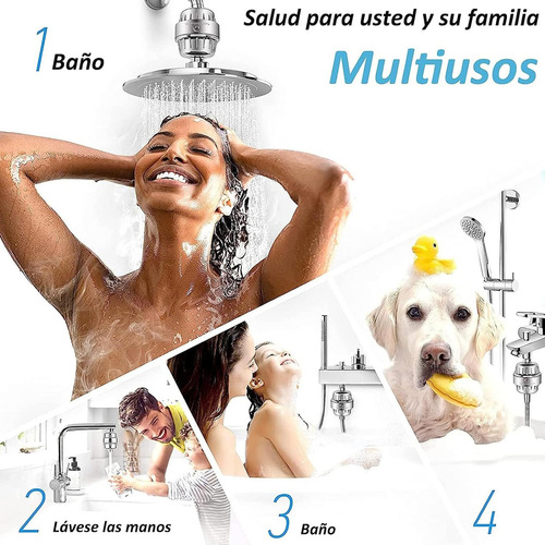 Filtro Universal Nivel 15 De Agua De Ducha Con 2 Elementos