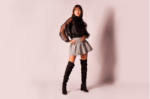 Imagen 4 de 10 de Botas Bucaneras Gamuza Elastizada Mujer - Donna - Ferraro