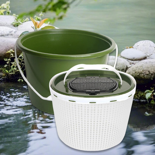 Cubo De Pesca De Hielo Cubo De Pescado Vivo Barril Ronda 10l