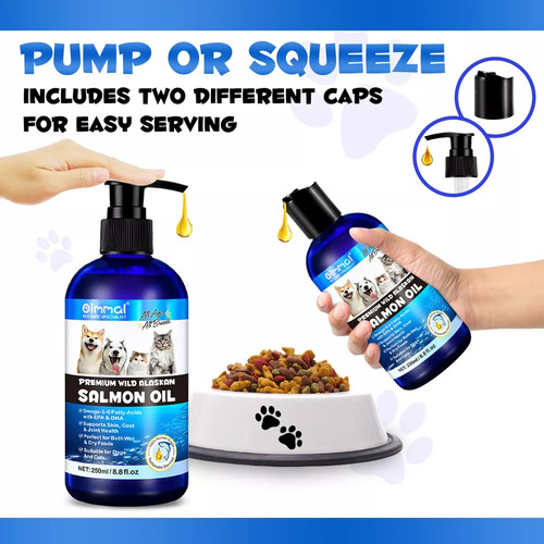 Suplemento Omega 3-6 Perros Y Gatos Con Aceite De Salmón Dha