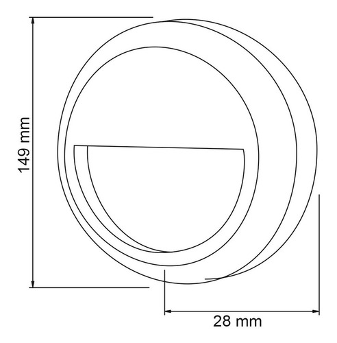 Imagen 6 de 6 de Lámpara Exterior Led Sobreponer Gris, 1w, Luz Neutra