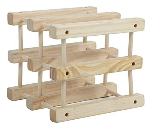 Rack De Vino Modular Apilable Para Cocina Y Bodega - 6 Botel