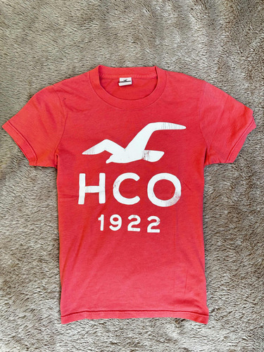 Playera Rosa De Manga Corta Hollister Big Logo Talla S Slim