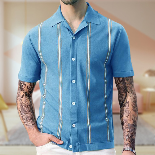 Camisa Polo Business De Manga Corta Con Cuello De Traje