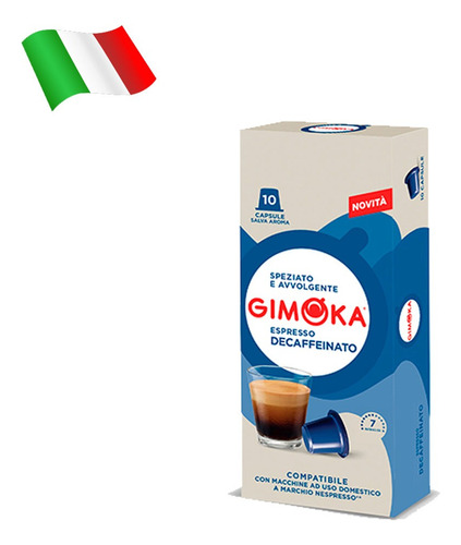 Cafe Gimoka Capsulas Compatible Nespresso Lungo X10