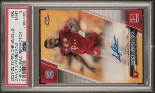 Barajita Topps Autografiada Dayot Upamecano. Bayern Munich