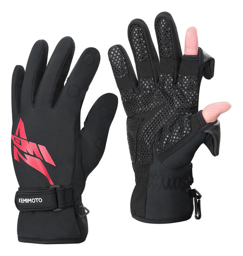 Ice Fishing Gloves, Windproof Men's Cold Weather Gloves With