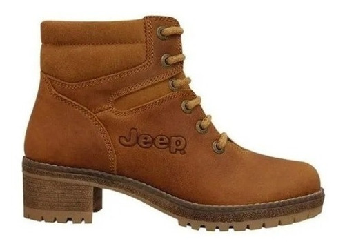 Botas Jeep Dama Originales, En Piel,  Tacón Ligero 627-17