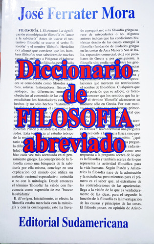 Diccionario De Filosofía Abreviado / José Ferrater Mora