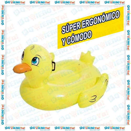 Imagen 5 de 10 de Pato Flotador Inflable Infantil Bestway 135x91 Pileta 41102