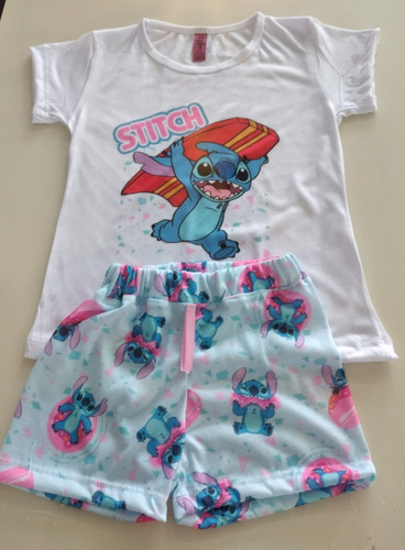 Pijama Conjunto Infantil Stich Niña Regalo Niños Oferta