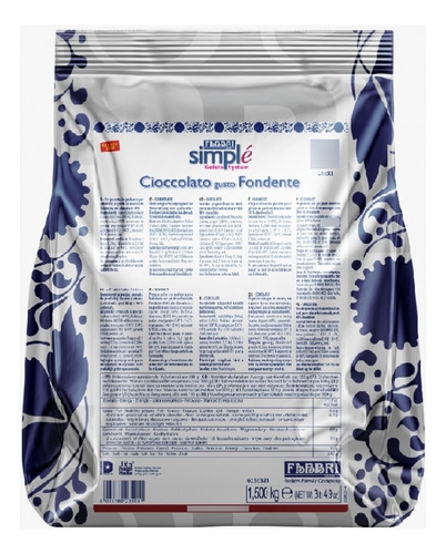 Preparo Em Pó Simplé Para Sorvete M. Amargo 48% 1,5kg Fabbri