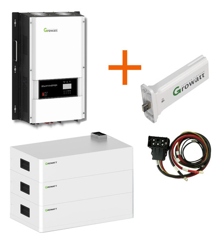 Respaldo Eléctrico Growatt 6kw 3 Baterías Litio Axe De 5kwh