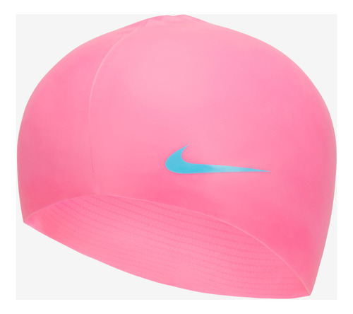 Gorro De Natación Juvenil Nike Solid Silicone Dv2817-606 Color HECHIZO ROSA/AZUL RELÁMPAGO Talla UNIT