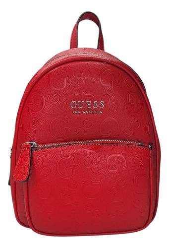 Backpack Guess Aa956029 Nueva 100 % Original Con Etiqueta Rojo Estampado