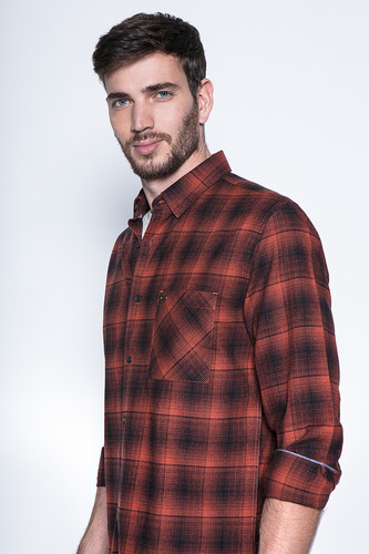 Camisa Check Orlando Fj Marrón Fw2024 Ferouch