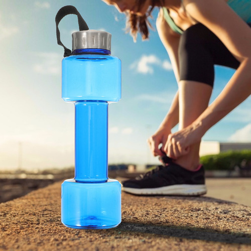 Botella De Agua Creativa, 750 Ml, Con Forma De Mancuerna, 1
