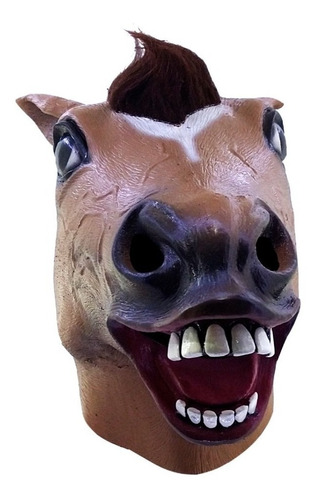 Máscara De Latex Halloween Brown Horse Caballo
