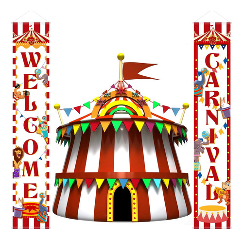 Decoración De Carnaval, Cartel De Porche, Carnaval, Circo, F