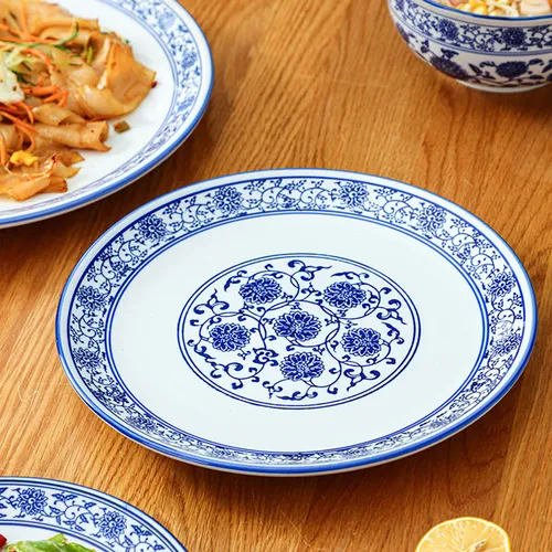 Chinese Party Platter Ceramic Dish Round