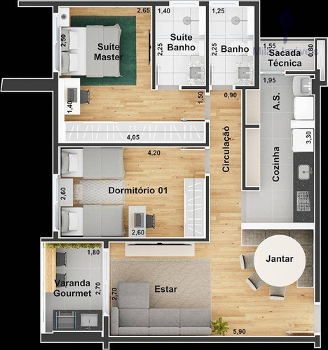 Apartamento Com 2 Dormitórios À Venda, 76 M² Por R$ 430.224,48 - Além Ponte - Sorocaba/sp - Ap1489