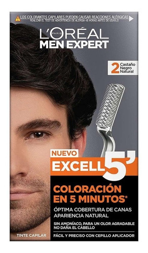 Tinte Capilar De Canas Castaño Negro  L'oreal Men Expert