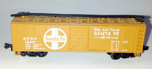 Imagen 3 de 4 de Vagon Americano Cerrado Santa Fe Atsf - Escala N Bachmann