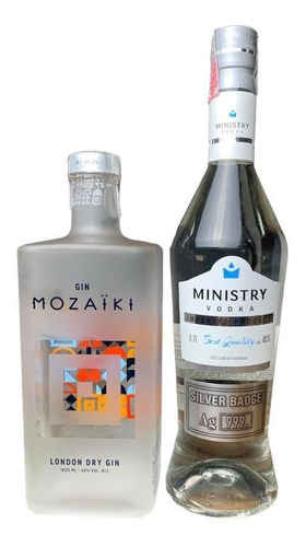Vodka Ministry Silver 700ml E Gin Mozaiki 1l