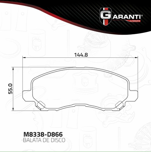 Jgo Balatas Delantera Disco Jeep Compass 2007-2008