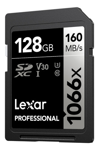 Tarjeta De Memoria Sd Lexar Profesional De 128gb - 160mb/seg