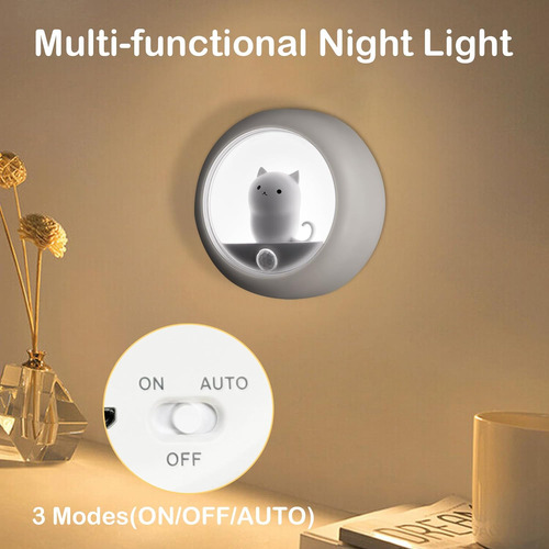 Luz Magnética Con Sensor De Movimiento Para Gatos Con Soport