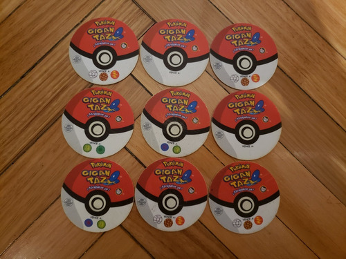 Lote 9 Tazos Gigantazos De Pokemon Pepsico Excelente Estado