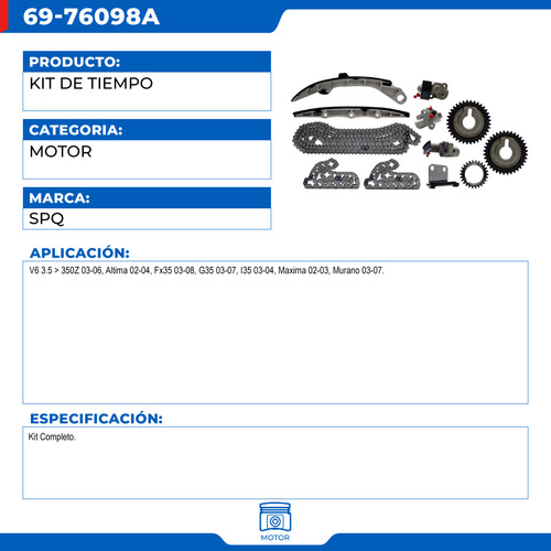 Kit De Distribución Nissan 350z 2003-2006 V6 3.5
