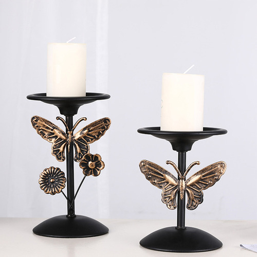 Soporte De Metal Vintage Para Decoración De Mesa Con Velas T