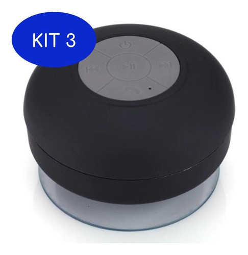 Kit 3 Mini Caixinha Som Bluetooth Prova Água Pra Banheiro