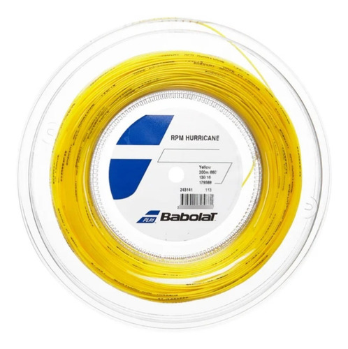 Rollo Cuerda Encordado Babolat Rpm Hurricane 1.30mm 200mt 1.3 Mm Amarillo
