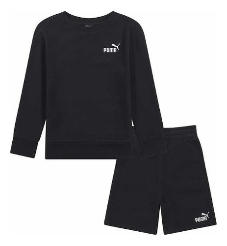 Conjunto Short Y Sudadera Puma Para Niño/niña Talla 7-8