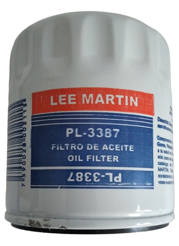 Filtro De Aceite Del Motor,marca Lee Martin,modelo Pl3387.