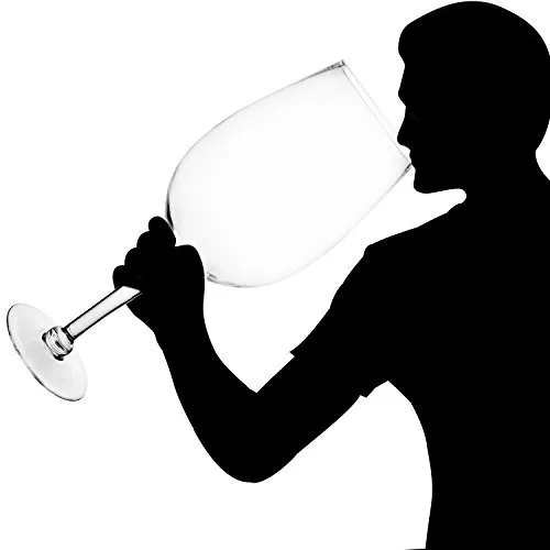 Copa de vino gigante transparente de 20 pulgadas cristal soplado a mano  decorativos novedad cristalería/enfriador de champaña Magnum