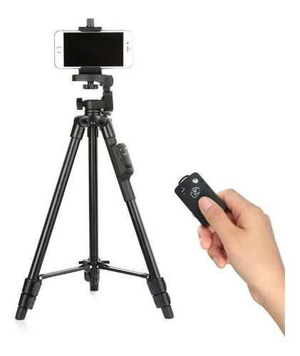Imagen 1 de 5 de Soporte Trípode Control Bt Para Celulares Camaras Foto Video