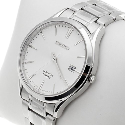 Imagen 2 de 2 de Reloj Seiko Sgeg93 Hombre Acero Sumergible Plateado Analogo
