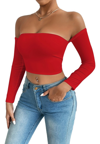 Top Ombliguera Modelo Edecan Crop Top Hermoso Elegante Do