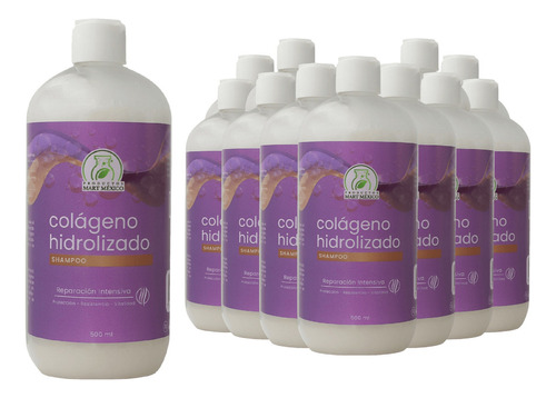  Shampoo De Colágeno Fortalecedor (500ml) 12 Pack