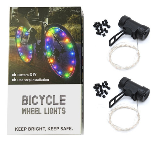 2 Pcs Luces Led Para Ruedas De Bicicleta,seguridad Y Estilo