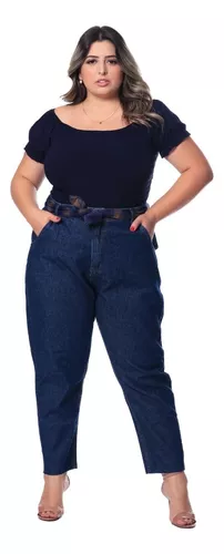 Calca Mom Jeans Feminina Plus Size