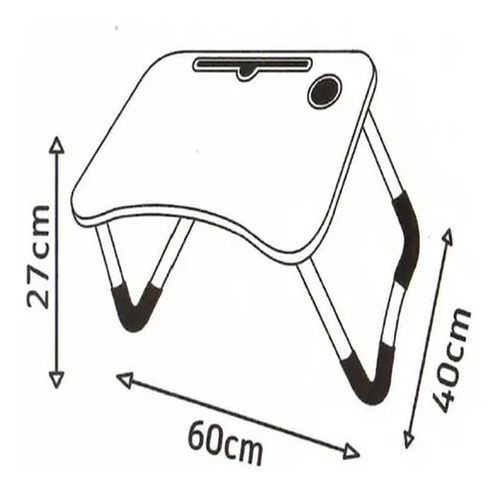 Imagem 3 de 3 de Mesa Portátil Multiuso Homeoffice Computador Mesinha Lanche